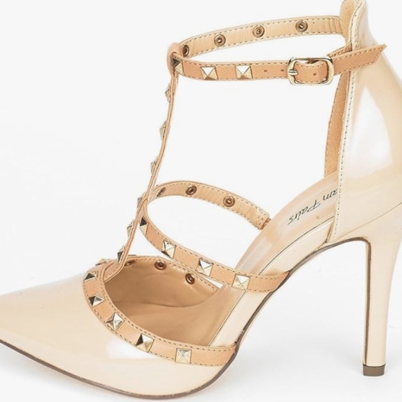 DREAM PAIRS Women's Rockstar-High Nude Pat Dress Pump Stiletto Heel Shoes - 8 M - Picture 8 of 12